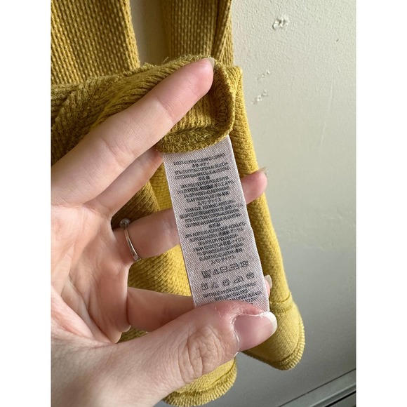Free People Yellow Alpine Cuff Henley Thermal Top Shirt - Picture 7 of 7